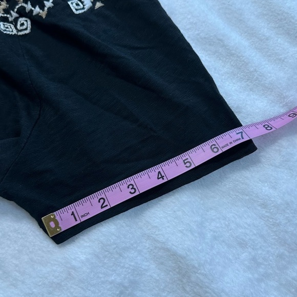 J. Jill 100% Cotton Black and Cream Embellished Sundress with Pockets - Picture 5 of 14